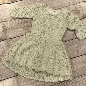 Cream crochet dress